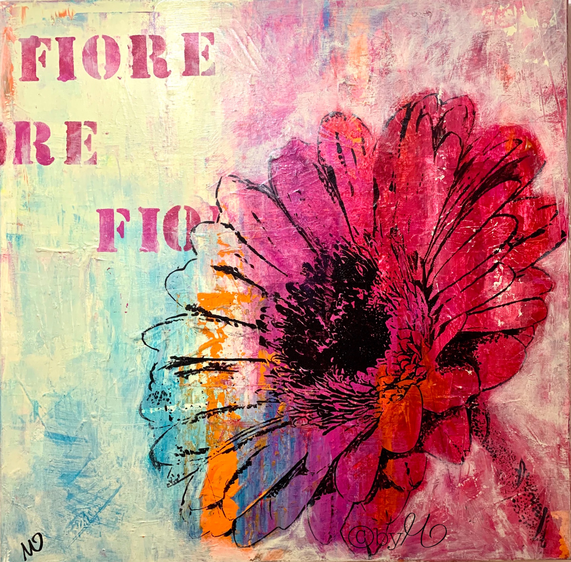 "Fiore", 2023. 80x80 cm (sold)