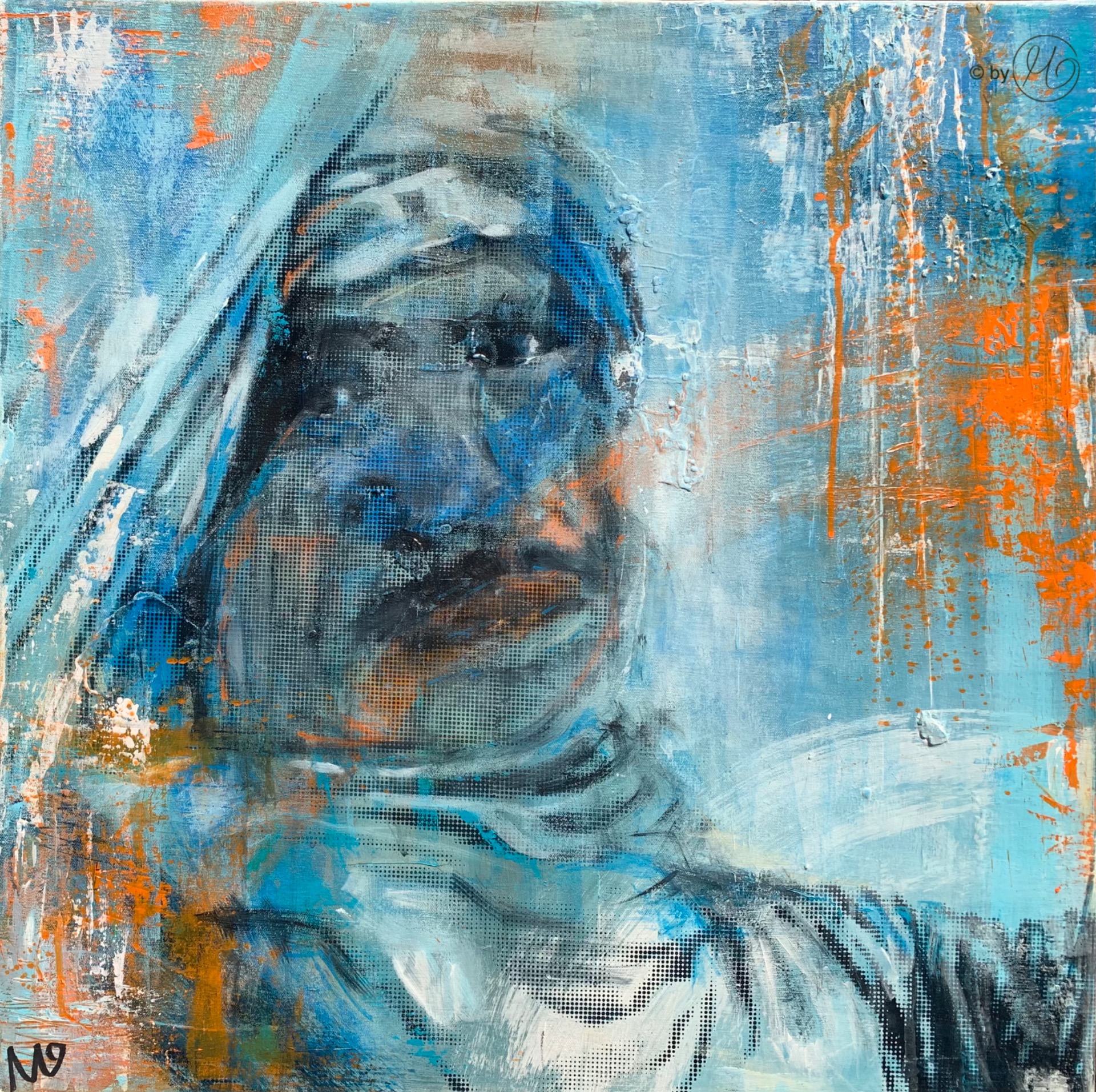 "Blau", 2023, 70x70 cm