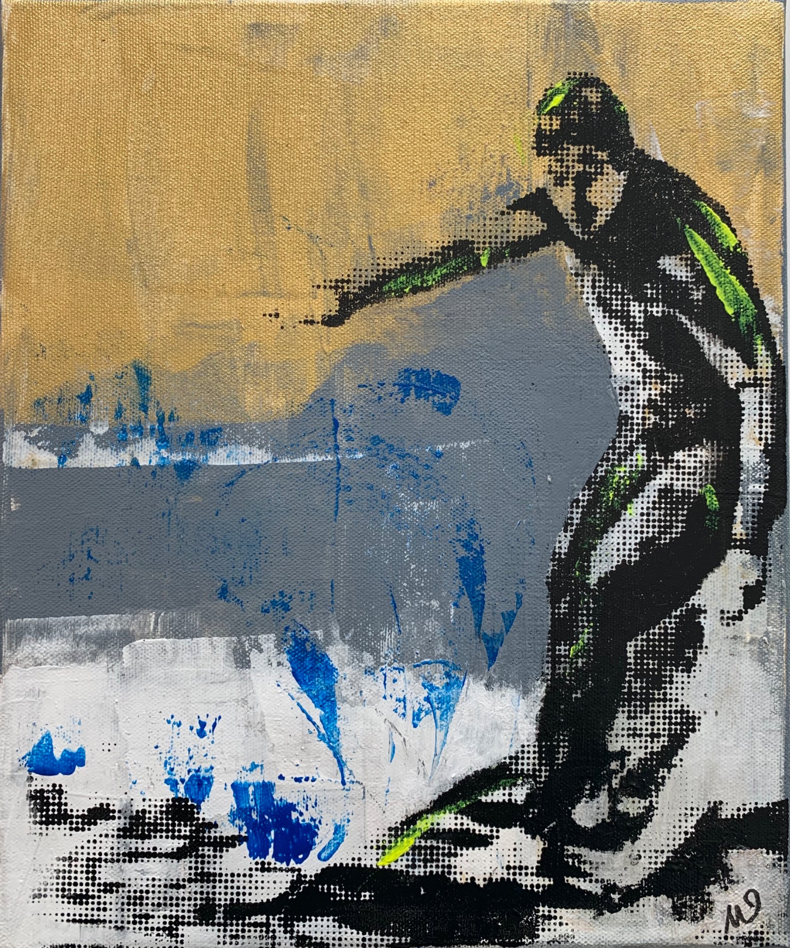 "Motion I", 2023, 30x25 cm, € 190.- inkl. Rahmen