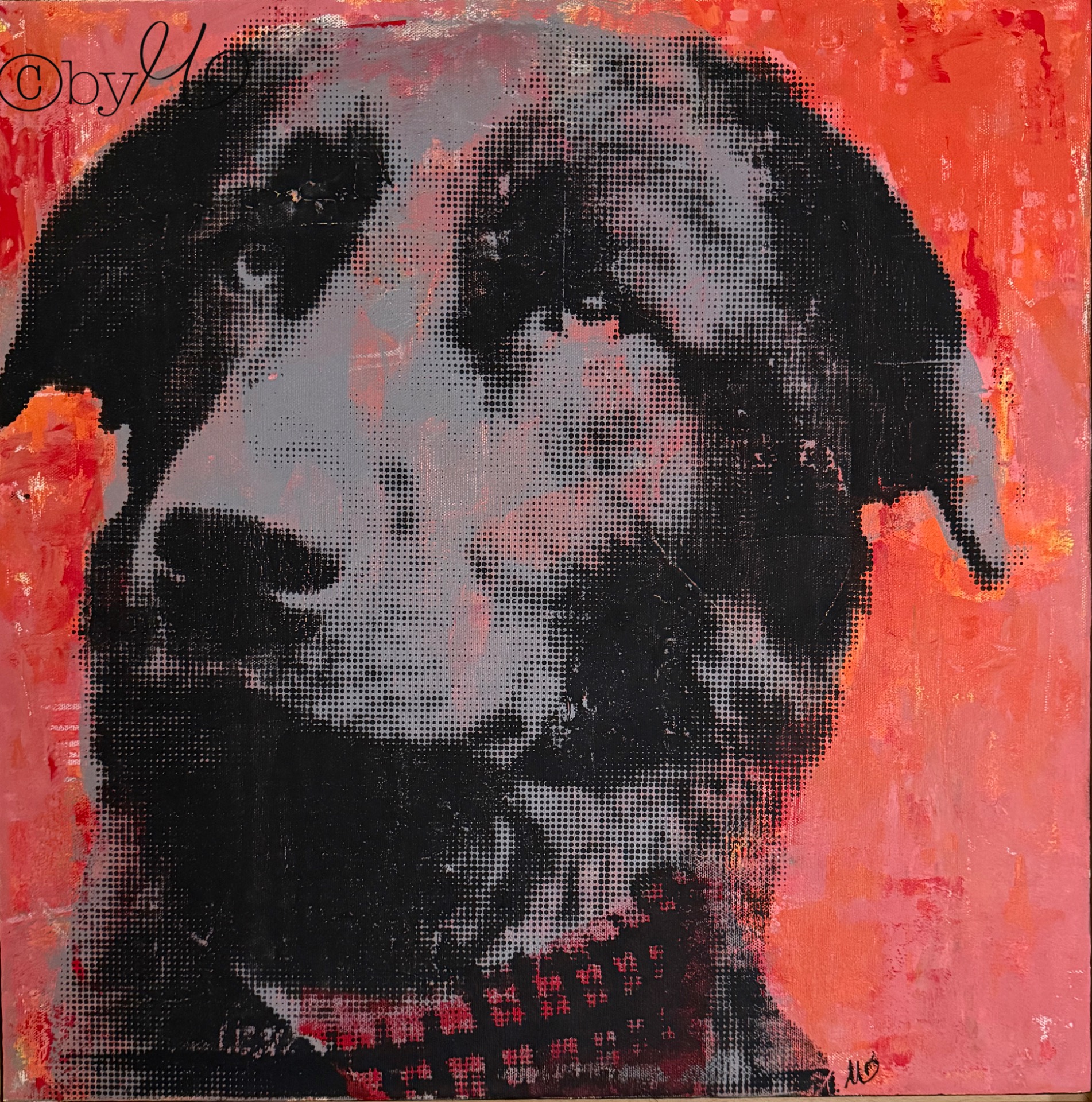 "Kalea", 2025, Screenprint and Mixed Media on Canvas, 50x50 cm